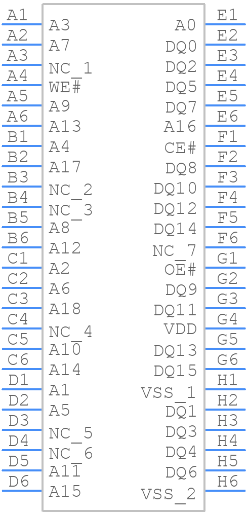 SST39VF800A-70-4C-B3KE - Microchip - PCB symbol
