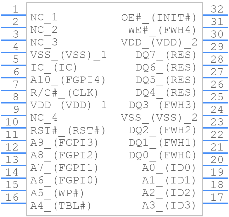 SST49LF008A-33-4C-WHE - Microchip - PCB symbol