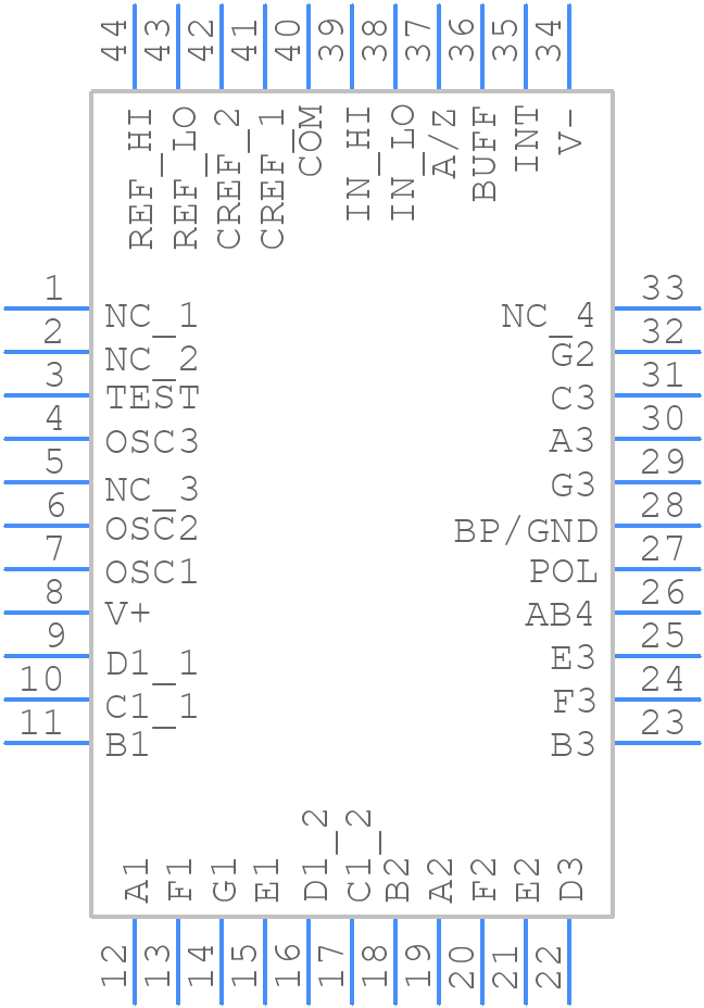 TC7107CKW - Microchip - PCB symbol