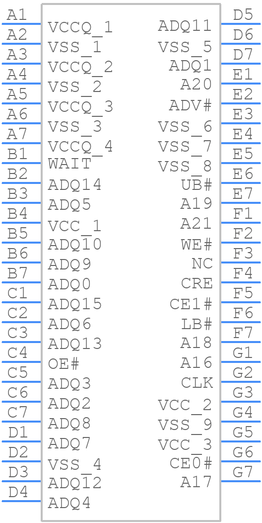 AS1C8M16PL-70BIN - Alliance Memory - PCB symbol