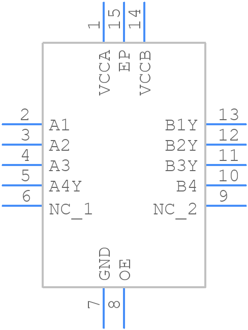 TXU0304BQAR - Texas Instruments - PCB symbol