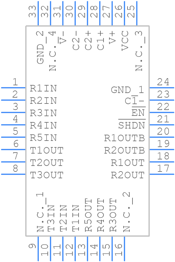MAX3241ECTJ+ - Analog Devices - PCB symbol
