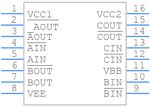 MC10H116L - Motorola - PCB symbol