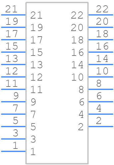 IL-AG5-22P-D3T2 - JAE - PCB symbol
