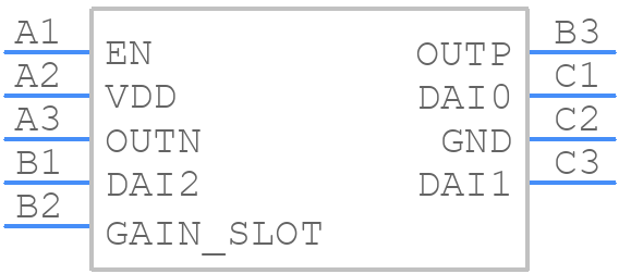MAX98361DEWL+ - Analog Devices - PCB symbol