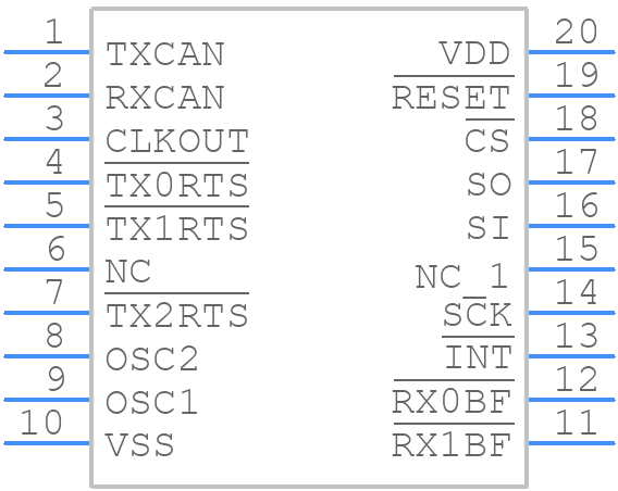 MCP2510T-I/ST - Microchip - PCB symbol
