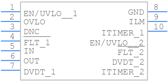 TPS25970ARPWR - Texas Instruments - PCB symbol