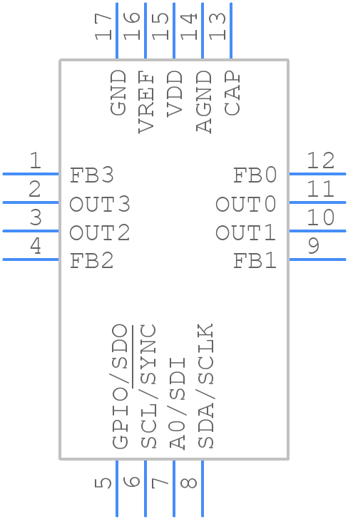 DAC63004RTER - Texas Instruments - PCB symbol