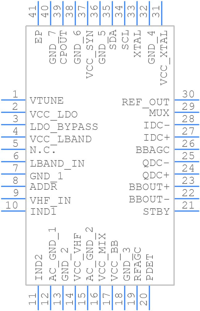 MAX2170ETL/V+T - Analog Devices - PCB symbol
