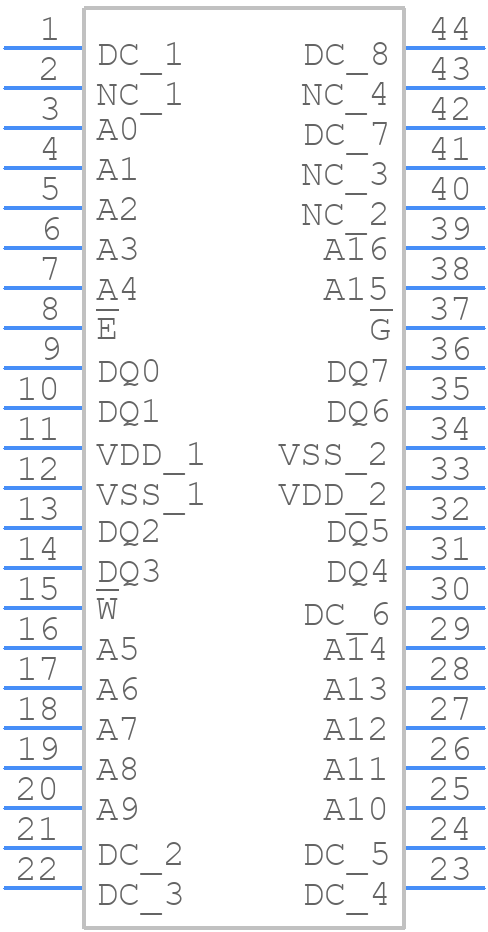 MR0A08BCYS35 - Everspin Technologies - PCB symbol