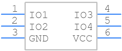 TPD4E004DRYR - Texas Instruments - PCB symbol