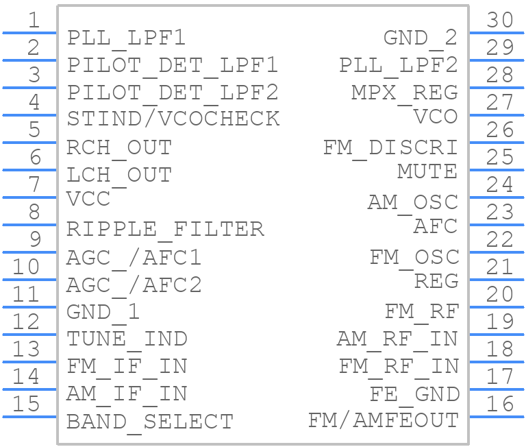 CXA1238S - Sony - PCB symbol