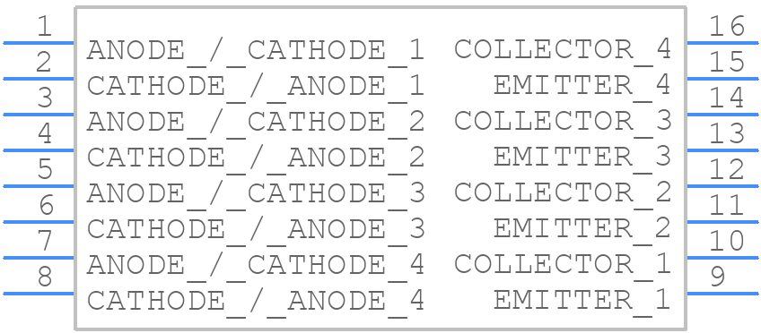IS280-4GR - Isocom - PCB symbol