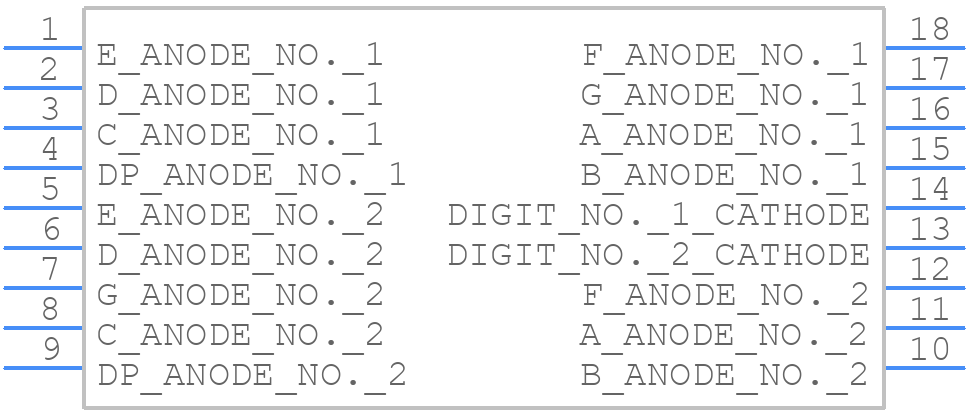 HDSP-523A - Avago Technologies - PCB symbol