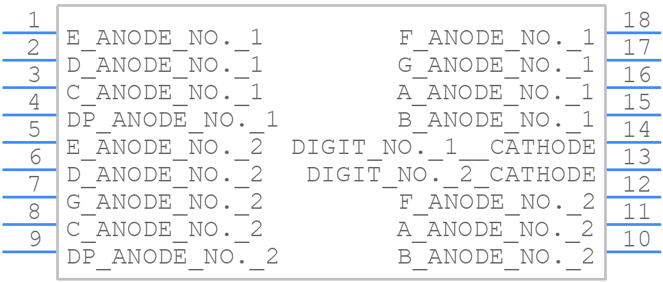 HDSP-523Y - Avago Technologies - PCB symbol