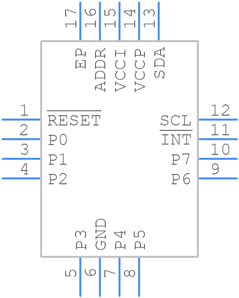 TCA6408ARGTR - Texas Instruments - PCB symbol