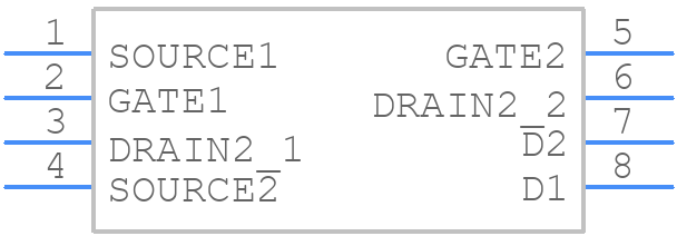 SSM6N68NU,LF - Toshiba - PCB symbol