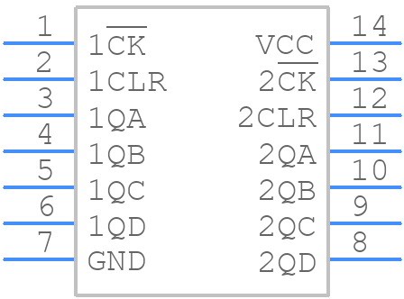 TC74HC393AF - Toshiba - PCB symbol