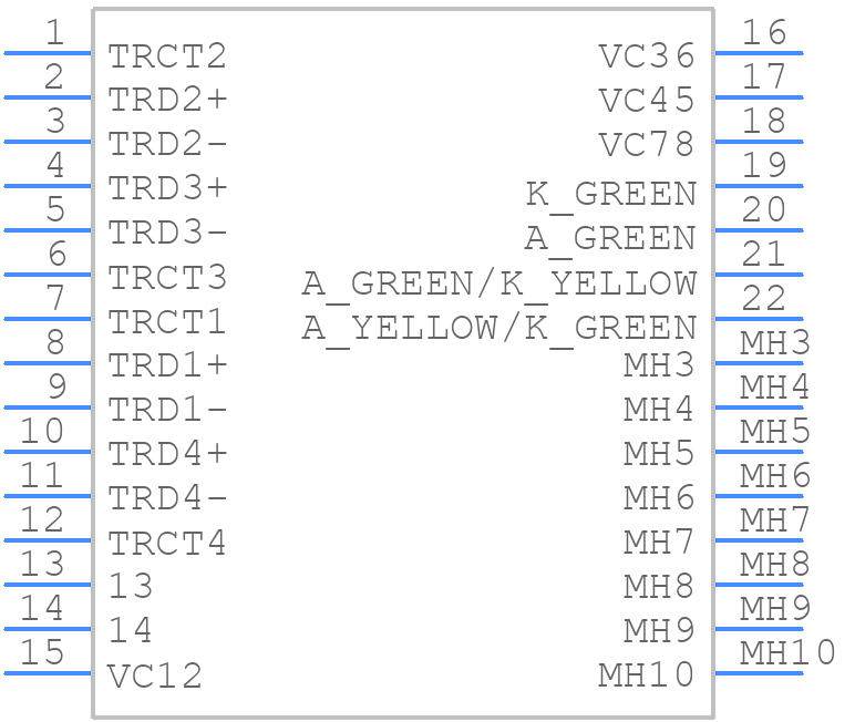 JXT7-1131NL - Yageo Group - PCB symbol