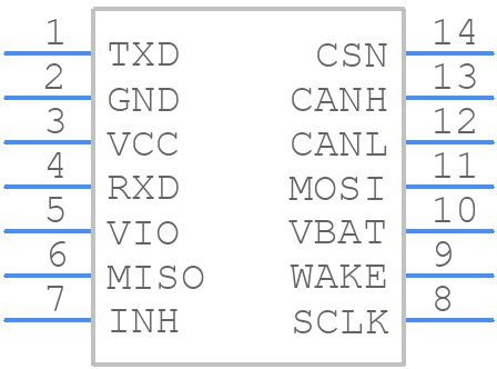 TLE9255WSKXUMA1 - Infineon - PCB symbol
