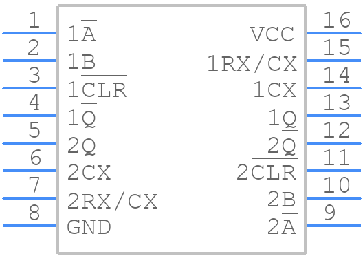 TC74VHC123AF - Toshiba - PCB symbol
