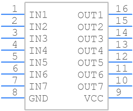 ULN2003 - WuXi YouDa - PCB symbol