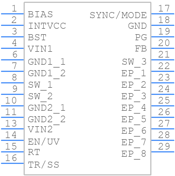 LT8640AJUDCM#PBF - Analog Devices - PCB symbol