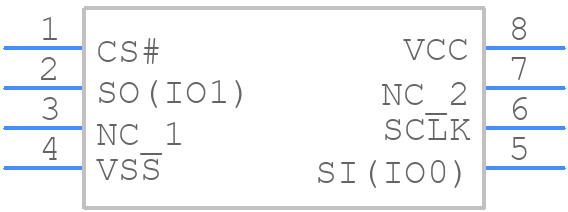 XT25F04DSOIGT - XTX - PCB symbol
