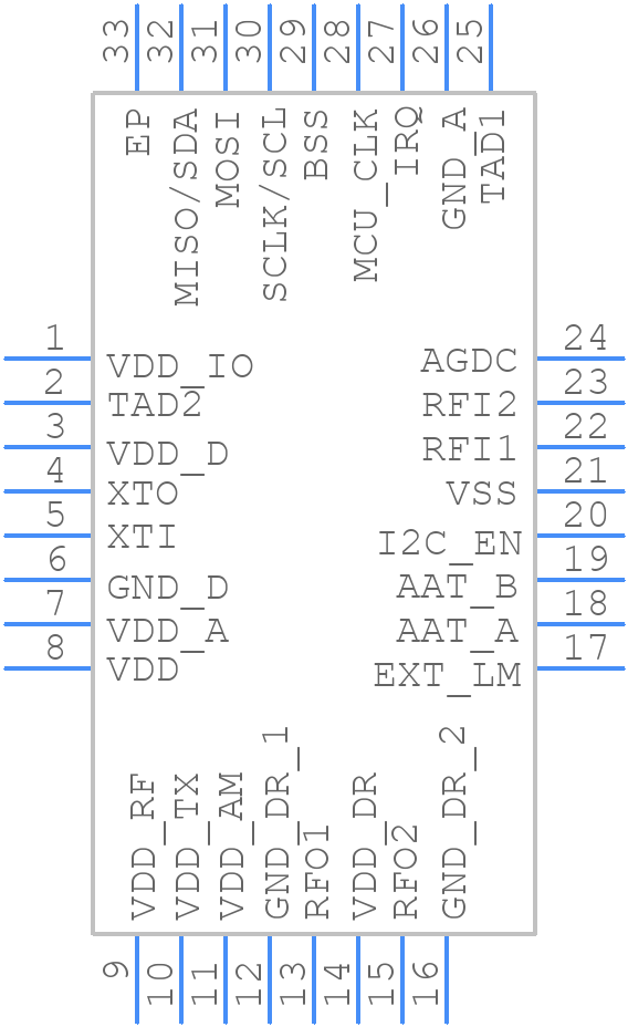 ST25R3920B-AQWT - STMicroelectronics - PCB symbol