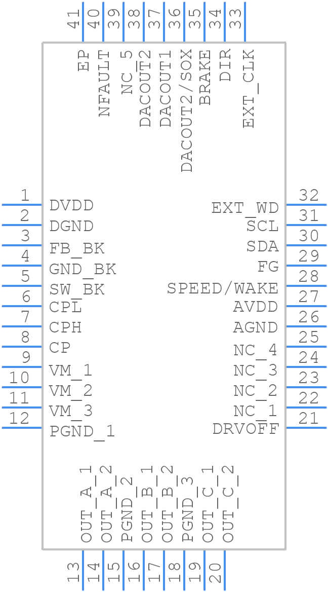 MCT8316A1VRGFR - Texas Instruments - PCB symbol