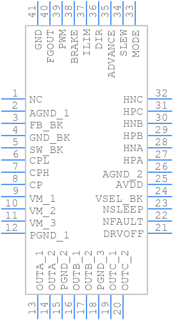 MCT8316Z0TRGFR - Texas Instruments - PCB symbol