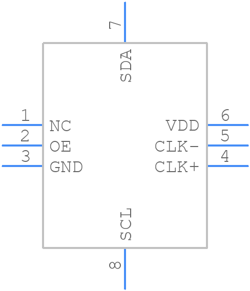 570BBC000159DG - Silicon Labs - PCB symbol