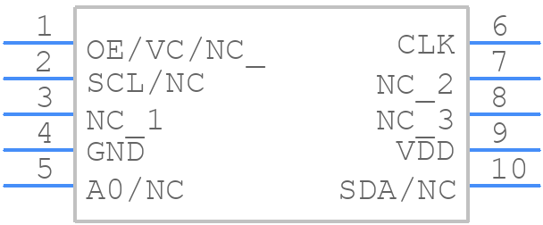 SiT5347_5.0 x 3.2 - SiTime - PCB symbol