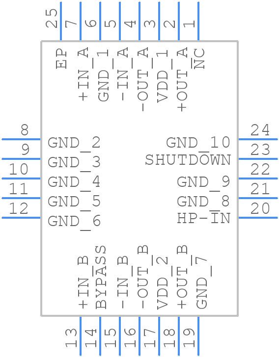 LM4863LQ/NOPB - Texas Instruments - PCB symbol