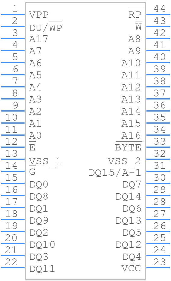 TMS28F400AEB80CDBJL - Texas Instruments - PCB symbol