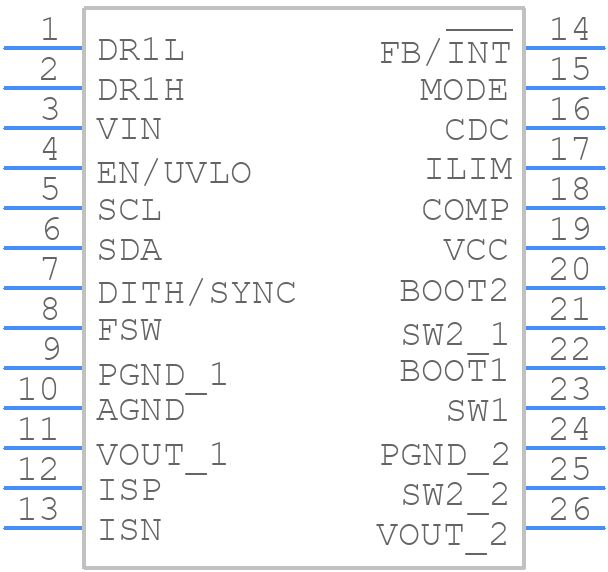 TPS55288QWRPMRQ1 - Texas Instruments - PCB symbol