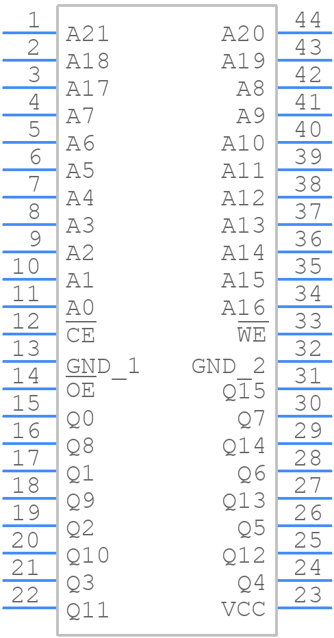 MX26L6420MC-90 - Macronix - PCB symbol