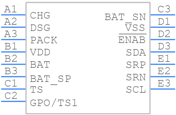 BQ27Z746YAHR - Texas Instruments - PCB symbol