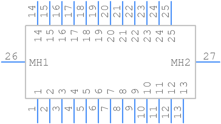 K22X-B25S-NJM - Kycon - PCB symbol