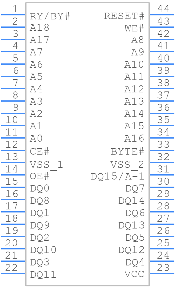 AM29F800BB-55SI - Spansion - PCB symbol