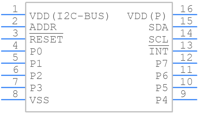 PCAL6408APW - NXP - PCB symbol