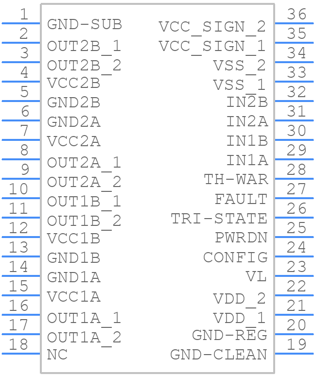 STA508 - STMicroelectronics - PCB symbol