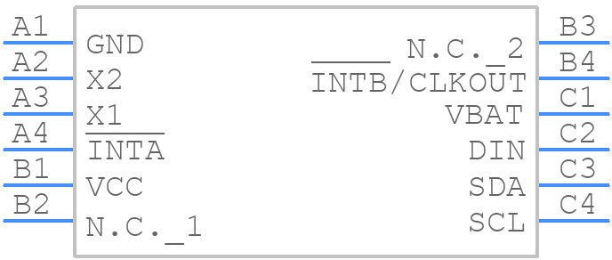MAX31331EWC+T - Analog Devices - PCB symbol