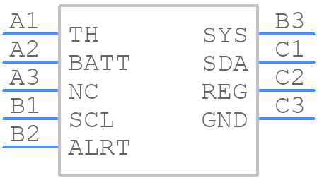 MAX17262HEWL+ - Analog Devices - PCB symbol