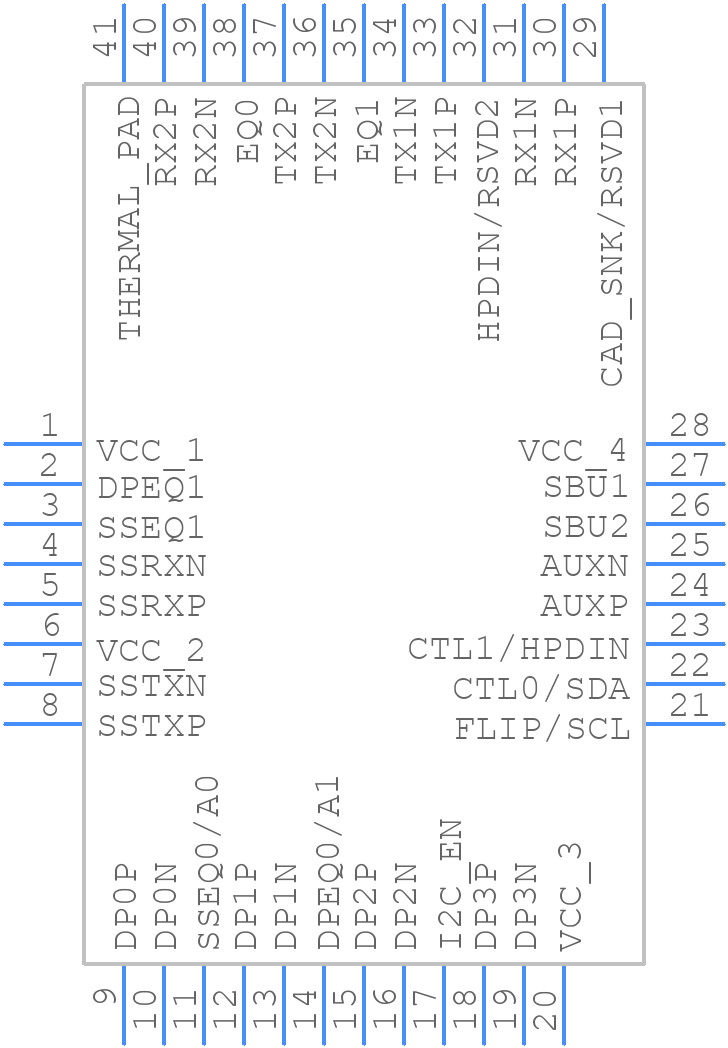 TUSB546-DCIRNQR - Texas Instruments - PCB symbol
