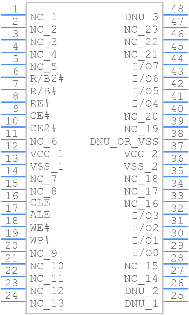 MT29F8G08AAA - Micron - PCB symbol