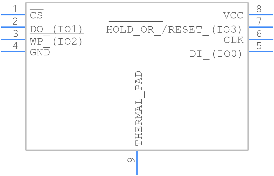 W25Q64JWZPIQ - Winbond - PCB symbol