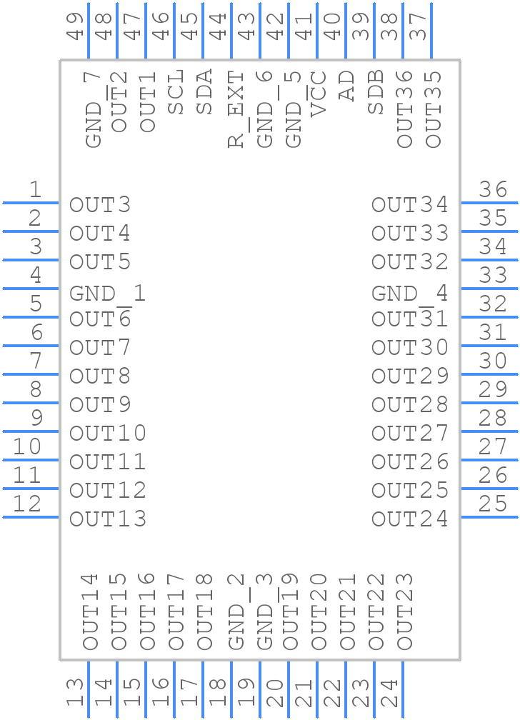 IS31FL3236-TQLS2-TR - Lumissil Microsystems - PCB symbol