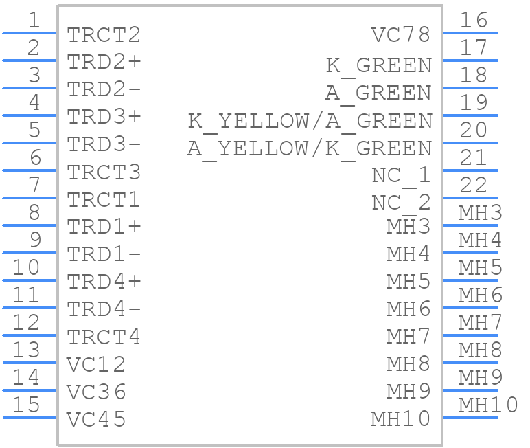 JXT7-1139NL - Yageo Group - PCB symbol