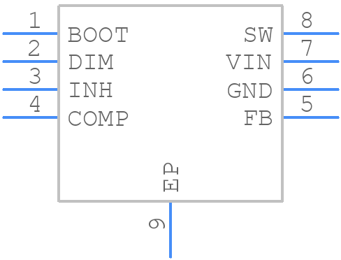 LED5000 - STMicroelectronics - PCB symbol